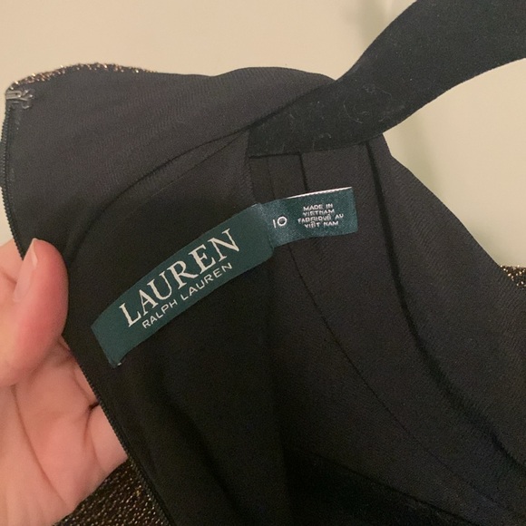 Ralph Lauren long gown with gold sparkles- size 10 - Picture 6 of 8